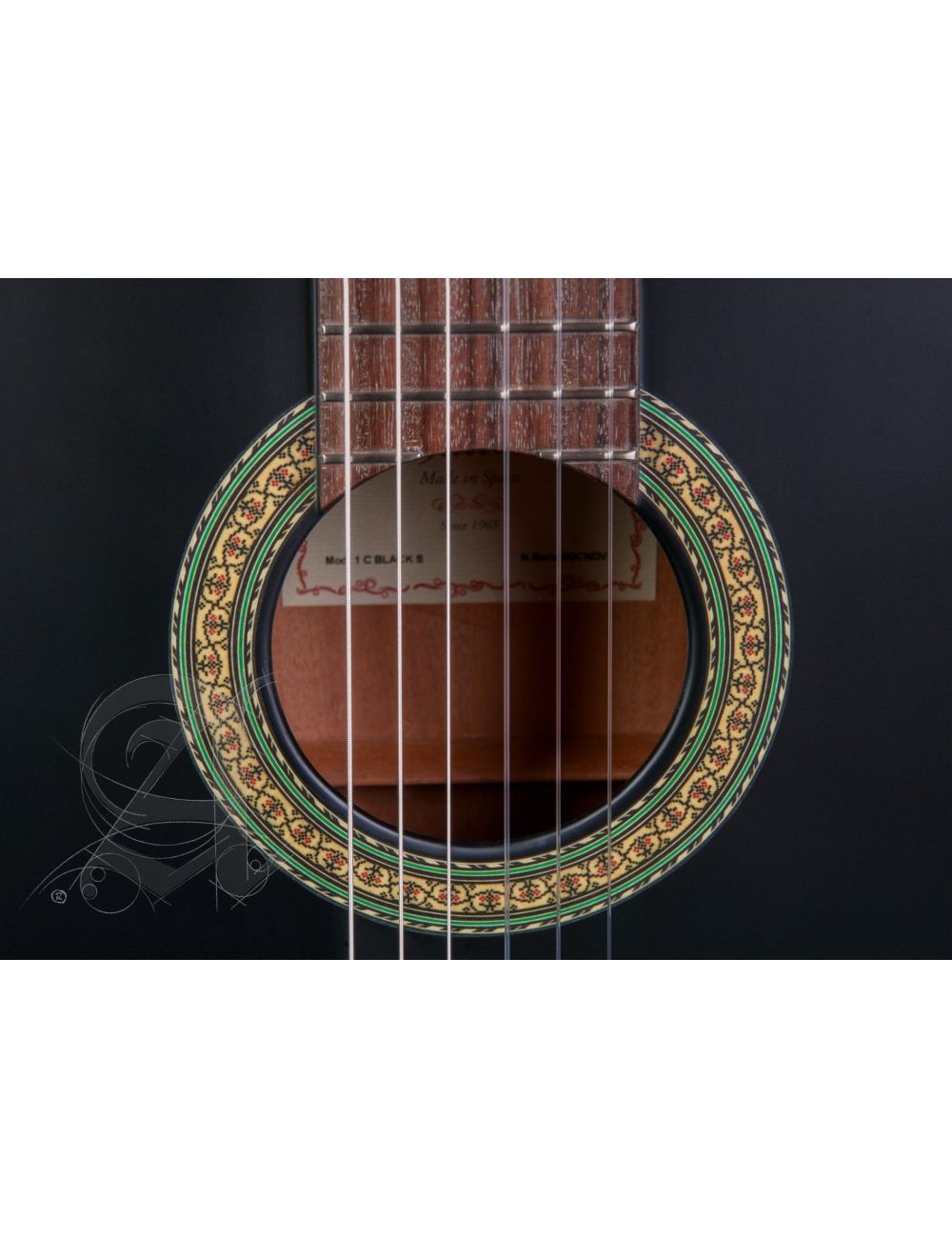 Alhambra 1C Black Satin Classical Guitar 1C Black Satin Classical Studio