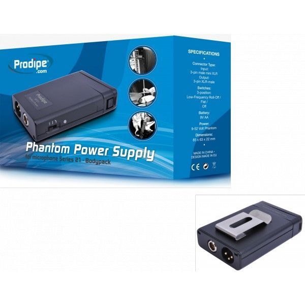 Prodipe BP21 Battery pack/48 V for Series 21 Instrument mics BP21 Pickups and Preamps
