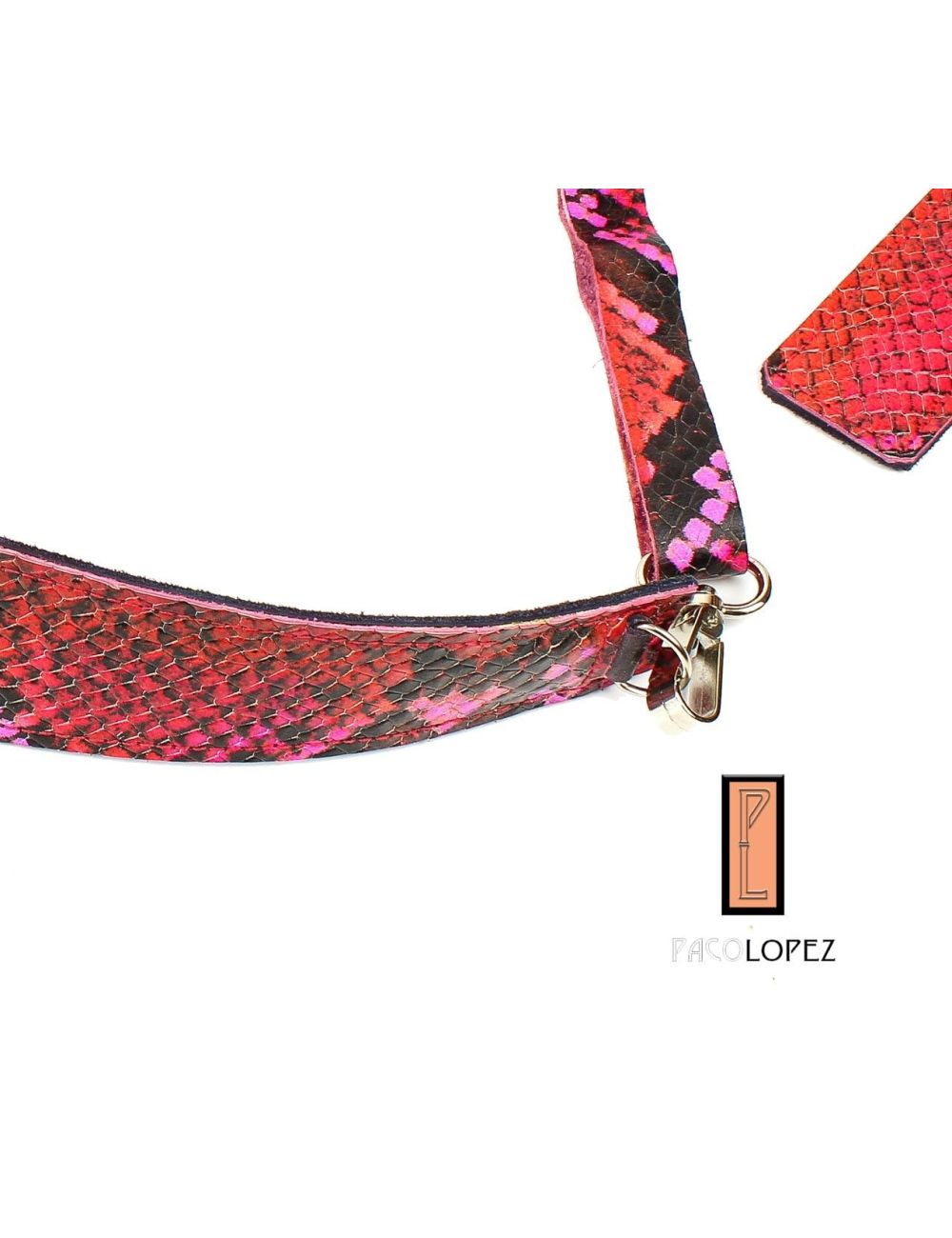 Classical and flamenco guitar strap Paco Lopez PLC09 Python Red PLC09 Python Red Guitar Straps