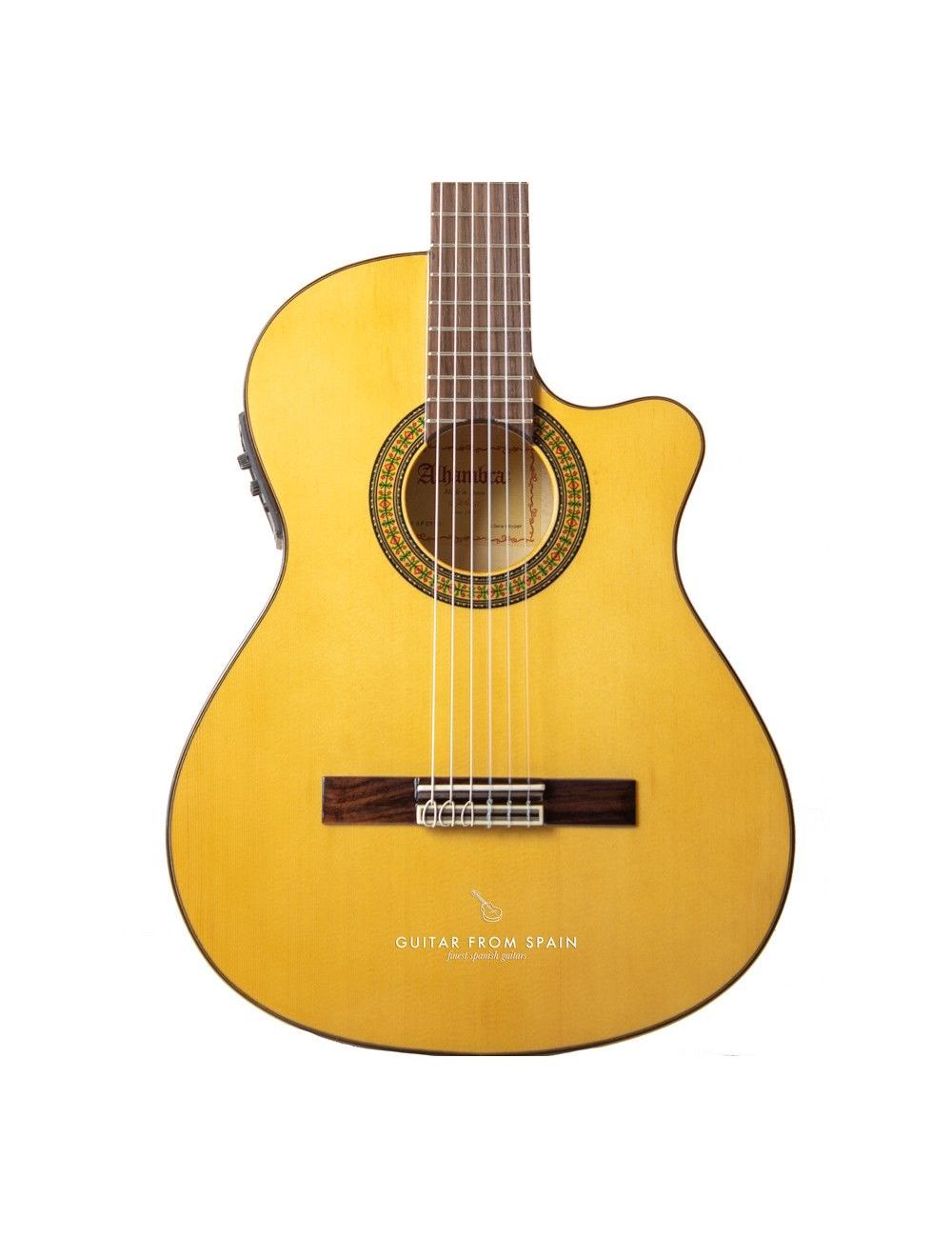 Alhambra 3FCTE1 Guitare Flamenco Electroacoustique - Corps étroit