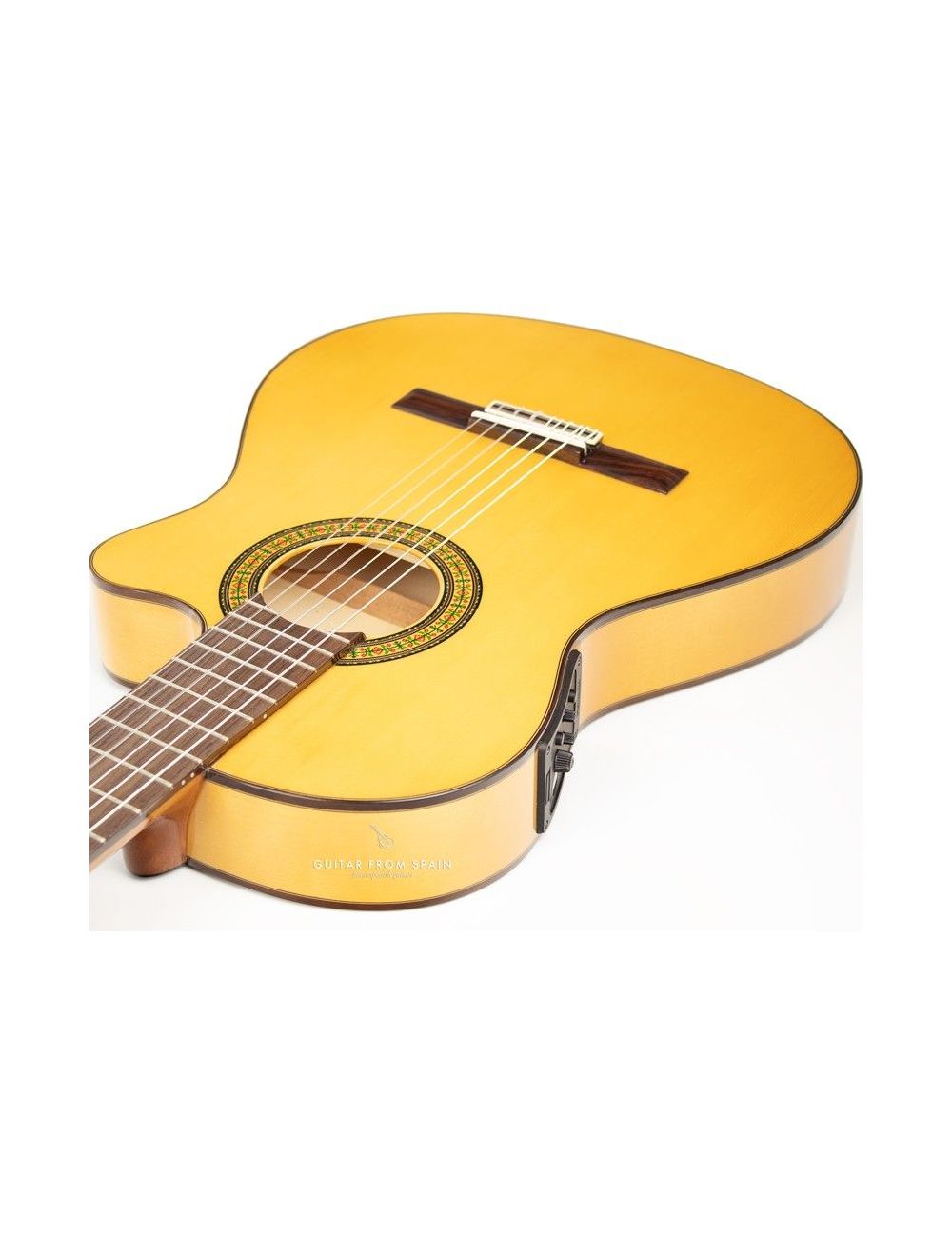 Alhambra 3FCTE1 Guitare Flamenco Electroacoustique - Corps étroit