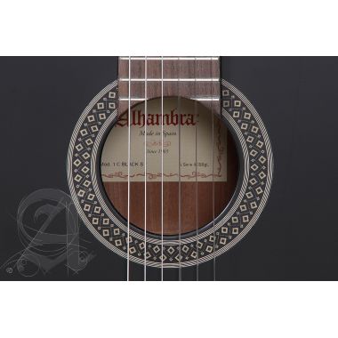 Alhambra Black Satin CW EZ guitare classique électro