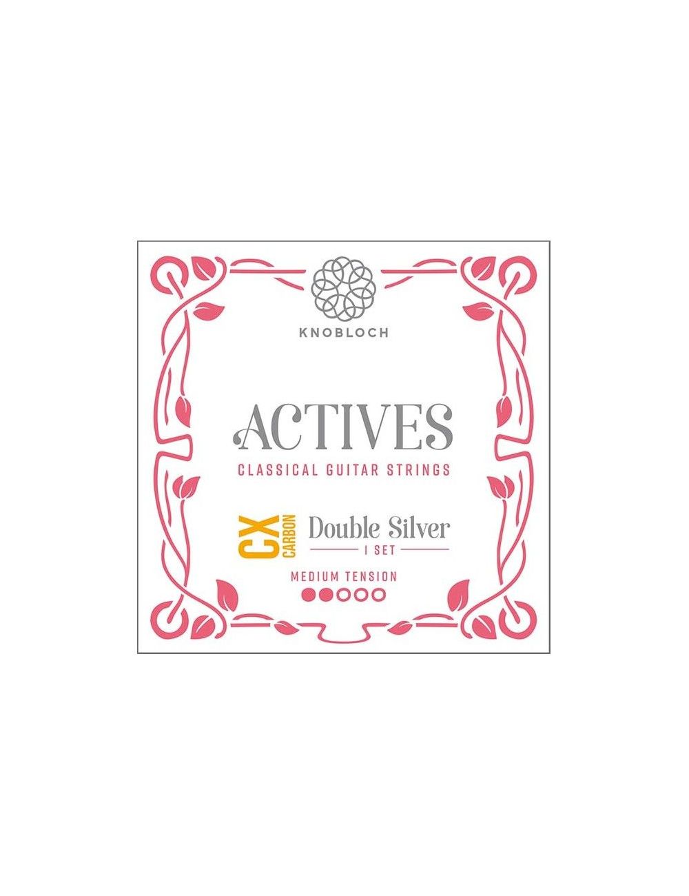 Knobloch Actives Double Silver Carbon CX 300ADC Medium Tension Strings CX 300ADC Guitar strings