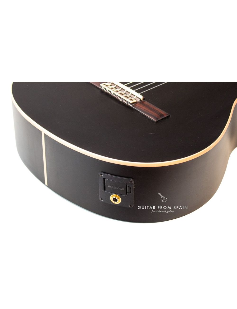 Alhambra Black Satin CW EZ guitare classique électro